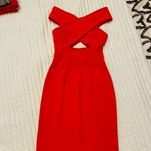 Red long dress